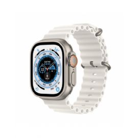 Apple Watch Ultra GPS + Cellular, 49mm Cassa in titanio con Bianco Ocean Band - MNHF3TY/A