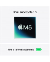 MacBook Air 13"Apple M5 chip con 10-core CPU e 8-core GPU, 16GB, 512GB SSD - Celeste