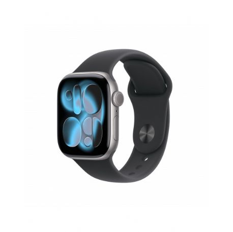 Apple Watch Series 11 GPS 42mm, Cassa in Alluminio color Grigio Siderale con cinturino Nero Sport Band - S/M - MEQW4QL/A