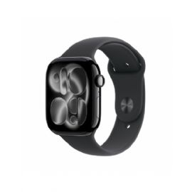 Apple Watch Series 11 GPS 46mm, Cassa in Alluminio colore Jet Black con cinturino Nero Sport Band - S/M - MEUW4QL/A