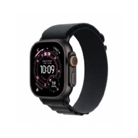 Apple Watch Ultra 3 GPS + Cellular 49mm, Cassa in Titanio color Nero con cinturino Nero Alpine Loop - Medium - MF0V4QL/A