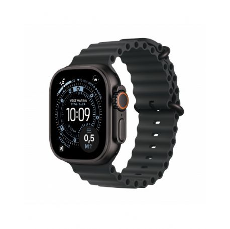 Apple Watch Ultra 3 GPS + Cellular 49mm, Cassa in Titanio color Nero con cinturino Nero Ocean Band - MF0J4QL/A