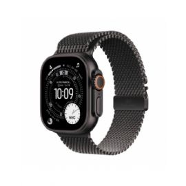 Apple Watch Ultra 3 GPS + Cellular 49mm, Cassa in Titanio color Nero con cinturino Nero Titanium Milanese Loop - Small - MF1N4QL/A