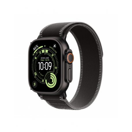 Apple Watch Ultra 3 GPS + Cellular 49mm, Cassa in Titanio color Nero con cinturino Nero/Cenere Trail Loop - S/M - MF1D4QL/A