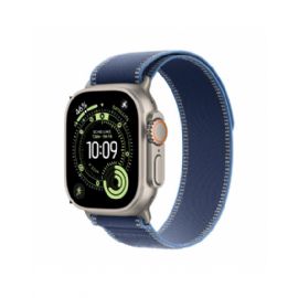 Apple Watch Ultra 3 GPS + Cellular 49mm, Cassa in Titanio Naturale con cinturino Blu acceso Trail Loop - S/M - MEWR4QL/A