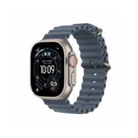 Apple Watch Ultra 3 GPS + Cellular 49mm, Cassa in Titanio Naturale con cinturino Blu Salmastro Ocean Band - MEWH4QL/A