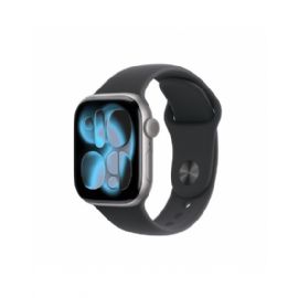 Apple Watch Series 11 GPS 42mm, Cassa in Alluminio color Grigio Siderale con cinturino Nero Sport Band - M/L - MEQX4QL/A