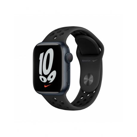 Apple Watch Nike Series 7 GPS, 41mm Midnight Aluminium Case with Anthracite/Black Nike Sport Band - Regular - MKN43TY/A