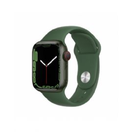 Apple Watch Series 7 GPS + Cellular, 41mm Green Aluminium Case with Clover Sport Band - Regular - MKHT3TY/A