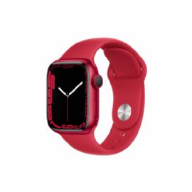 Apple Watch Series 7 GPS, 41mm (PRODUCT)RED Aluminium Case with (PRODUCT)RED Sport Band - Regular - MKN23TY/A