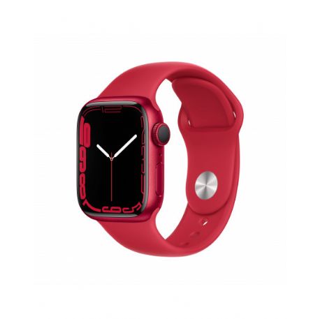 Apple Watch Series 7 GPS, 41mm (PRODUCT)RED Aluminium Case with (PRODUCT)RED Sport Band - Regular - MKN23TY/A