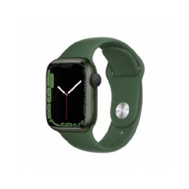 Apple Watch Series 7 GPS, 41mm Green Aluminium Case with Clover Sport Band - Regular - MKN03TY/A
