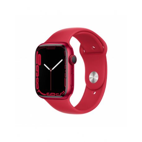 Apple Watch Series 7 GPS, 45mm (PRODUCT)RED Aluminium Case with (PRODUCT)RED Sport Band - Regular - MKN93TY/A