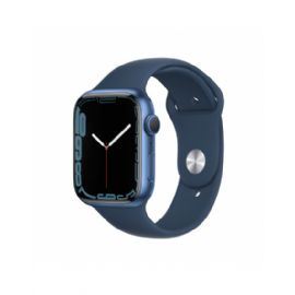 Apple Watch Series 7 GPS, 45mm Blue Aluminium Case with Abyss Blue Sport Band - Regular - MKN83TY/A