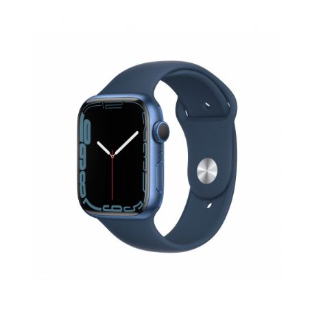 Apple Watch Series 7 GPS, 45mm Blue Aluminium Case with Abyss Blue Sport Band - Regular - MKN83TY/A