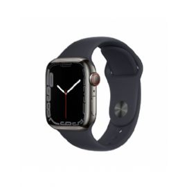Apple Watch Series 7 GPS + Cellular, 41mm Graphite Stainless Steel con Mezzanotte Sport Band - Regular - MNC23TY/A