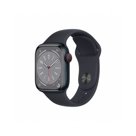 Apple Watch Series 8 GPS + Cellular 41mm Mezzanotte Cassa in alluminio con Mezzanotte Sport Band - MNHV3TY/A