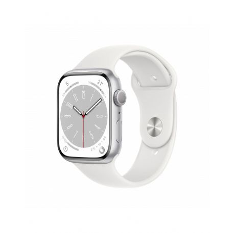 Apple Watch Series 8 GPS 41mm Argento Cassa in alluminio con Bianco Sport Band - MP6K3TY/A