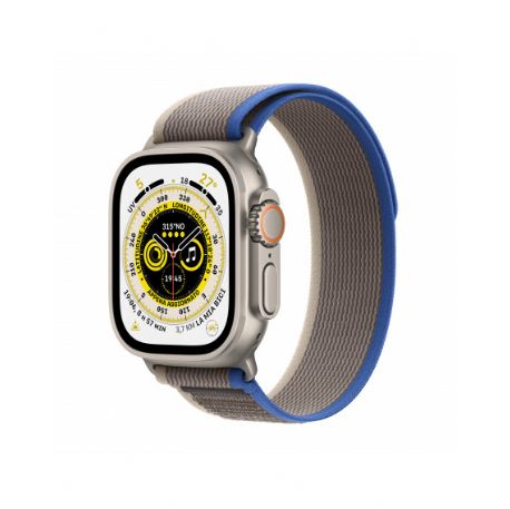 Apple Watch Ultra GPS + Cellular, 49mm Cassa in titanio con Blu/Gray Trail Loop - S/M - MNHL3TY/A