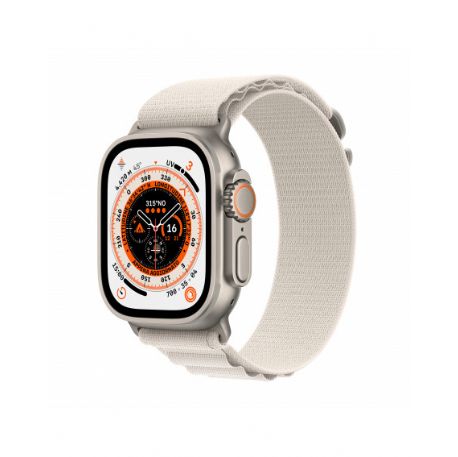 Apple Watch Ultra GPS + Cellular, 49mm Cassa in titanio con Galassia Alpine Loop - Medium - MQFR3TY/A
