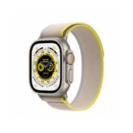 Apple Watch Ultra GPS + Cellular, 49mm Cassa in titanio con Giallo/Beige Trail Loop - S/M - MNHK3TY/A