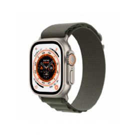 Apple Watch Ultra GPS + Cellular, 49mm Cassa in titanio con Green Alpine Loop - Medium - MQFN3TY/A