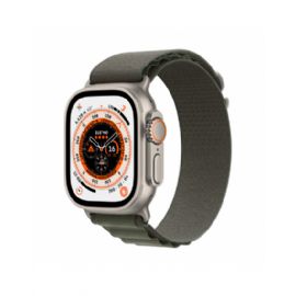 Apple Watch Ultra GPS + Cellular, 49mm Cassa in titanio con Green Alpine Loop - Small - MNHJ3TY/A