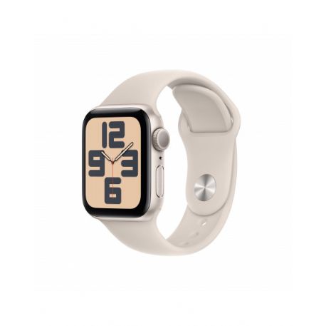 Apple Watch SE GPS 40mm Starlight Aluminium Case with Starlight Sport Band - S/M - MR9U3QL/A