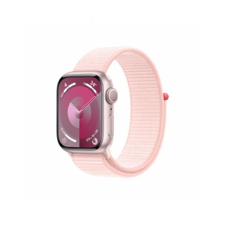 Apple Watch Series 9 GPS 41mm Pink Aluminium Case with Light Pink Sport Loop - MR953QL/A