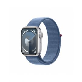 Apple Watch Series 9 GPS 41mm Silver Aluminium Case with Winter Blue Sport Loop - MR923QL/A