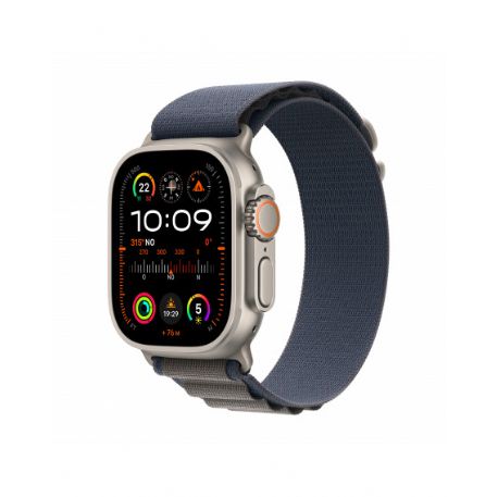 Apple Watch Ultra 2 GPS + Cellular, 49mm Titanium Case with Blue Alpine Loop - Medium - MREP3TY/A