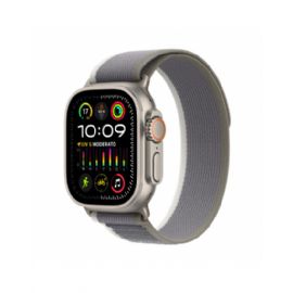 Apple Watch Ultra 2 GPS + Cellular, 49mm Titanium Case with Green/Grey Trail Loop - M/L - MRF43TY/A