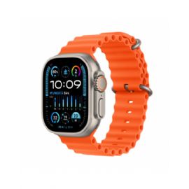 Apple Watch Ultra 2 GPS + Cellular, 49mm Titanium Case with Orange Ocean Band - MREH3TY/A