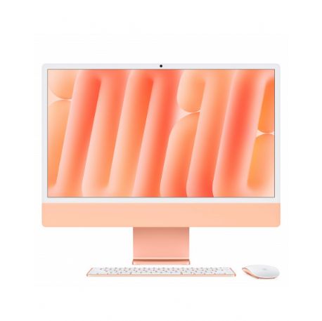 iMac arancione - Vetro con nanotexture - RAM 24GB di memoria unificata - HD SSD 2TB - Magic Mouse - Magic Keyboard con Touch ID - Italiano - Z1EV|22411