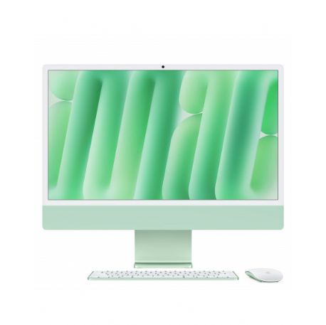 iMac 24'' con Retina 4.5K display: Apple M4 chip con 8-core CPU and 8-core GPU, 16GB, 256GB SSD - Magic Keyboard - Verde - MWUE3T/A
